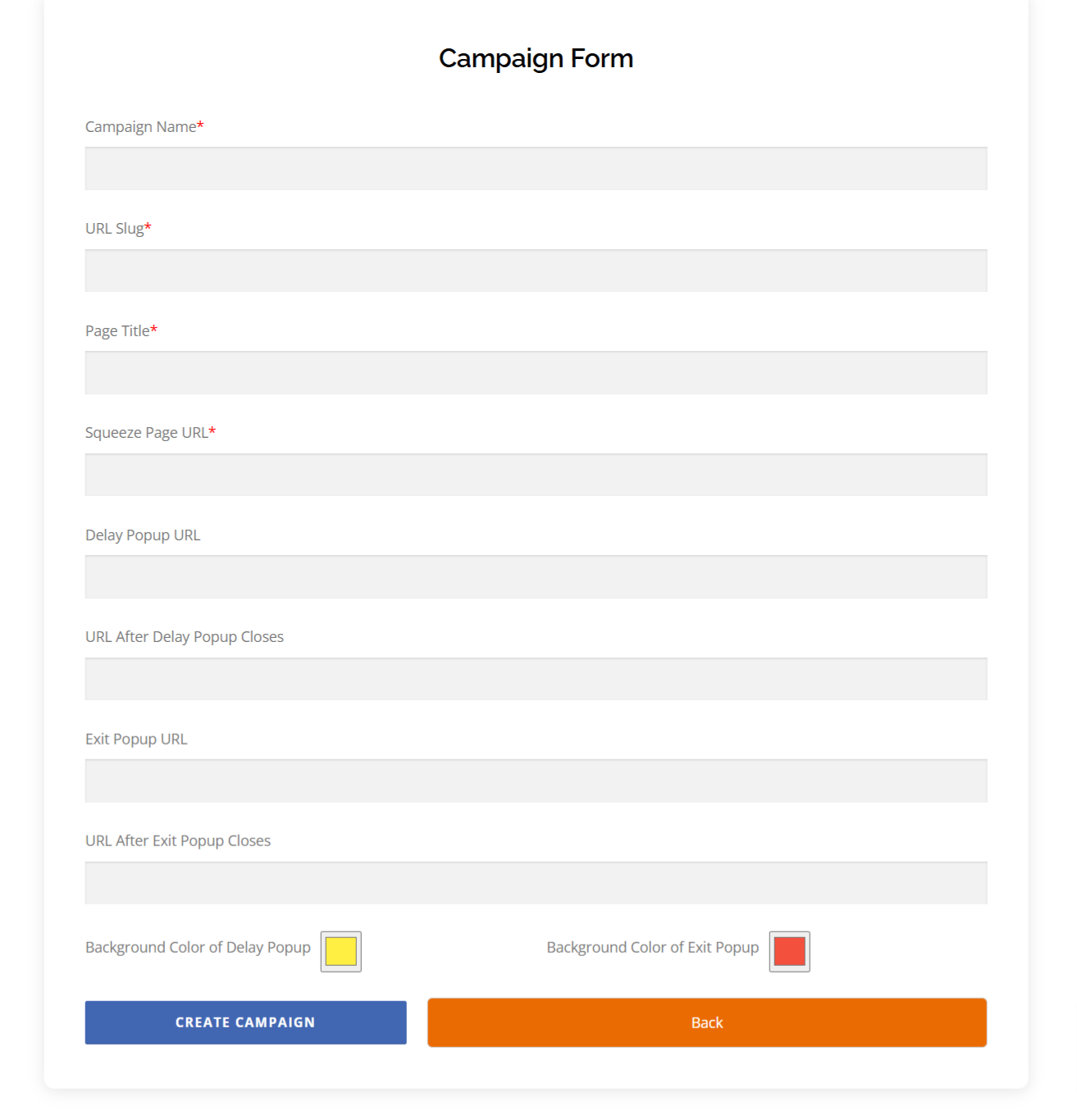 Create Campaigns